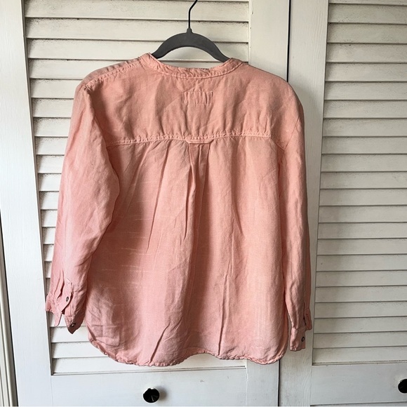 Anthropologie Pilcro Ruffled Placket Shirt Small Petite Cottagecore Prairie - Picture 4 of 6